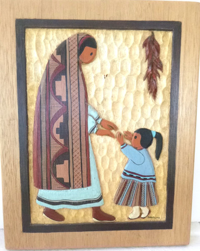 Signed mexican folk art - folk, de